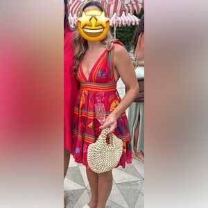 FARM Rio Red Tropical Mini Dress